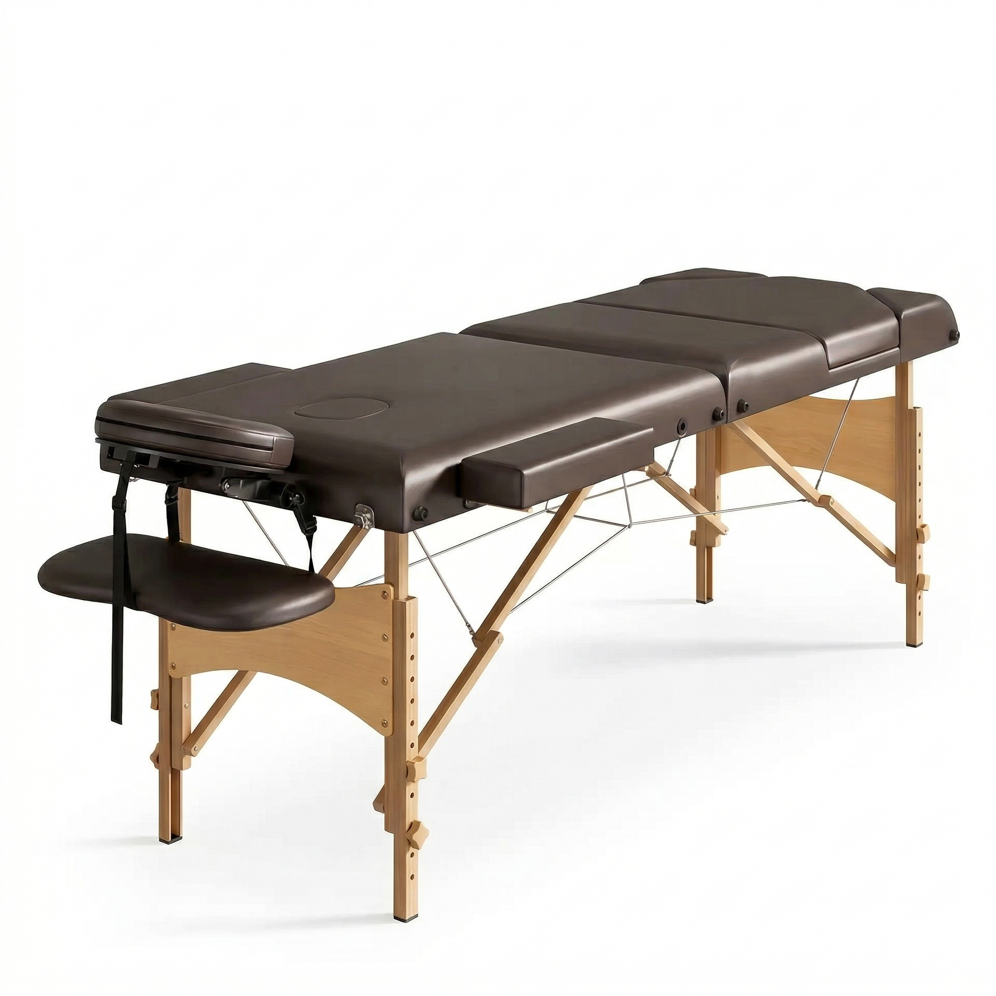 table massage en bois nomade cuir