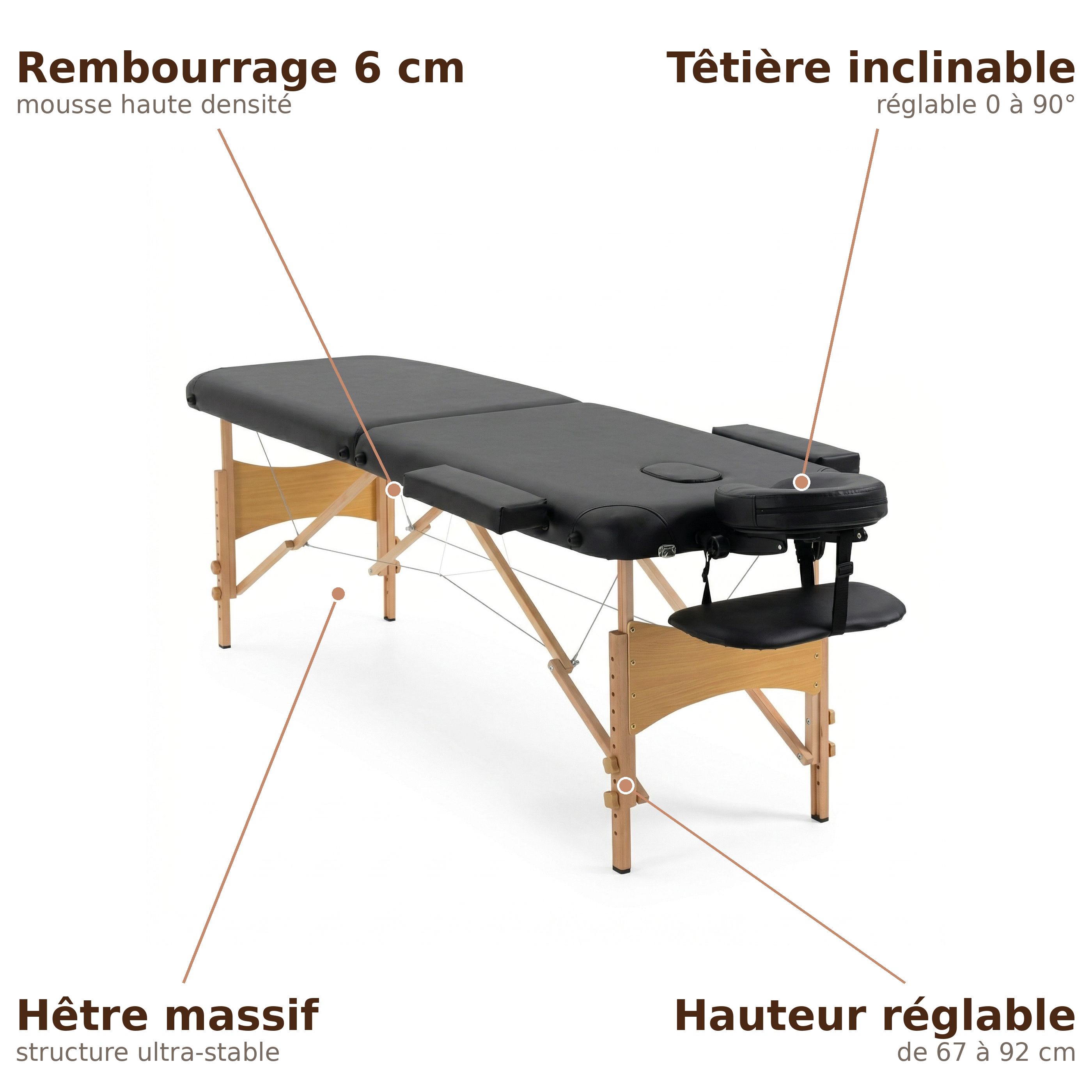 Table de massage pliante ELORA